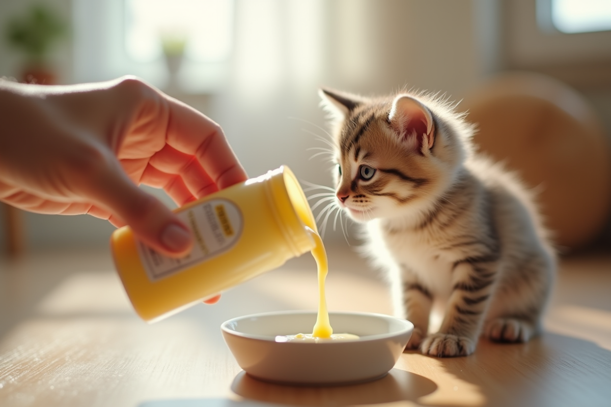 chaton nourriture