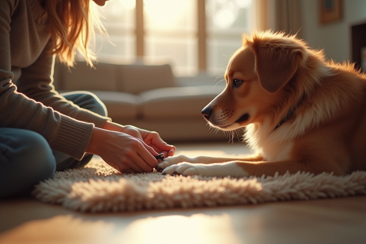 chien  ongles
